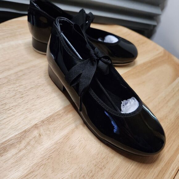 Capezio  | Tap Dance Shoes | Girls Size 4 Black - Picture 8 of 11